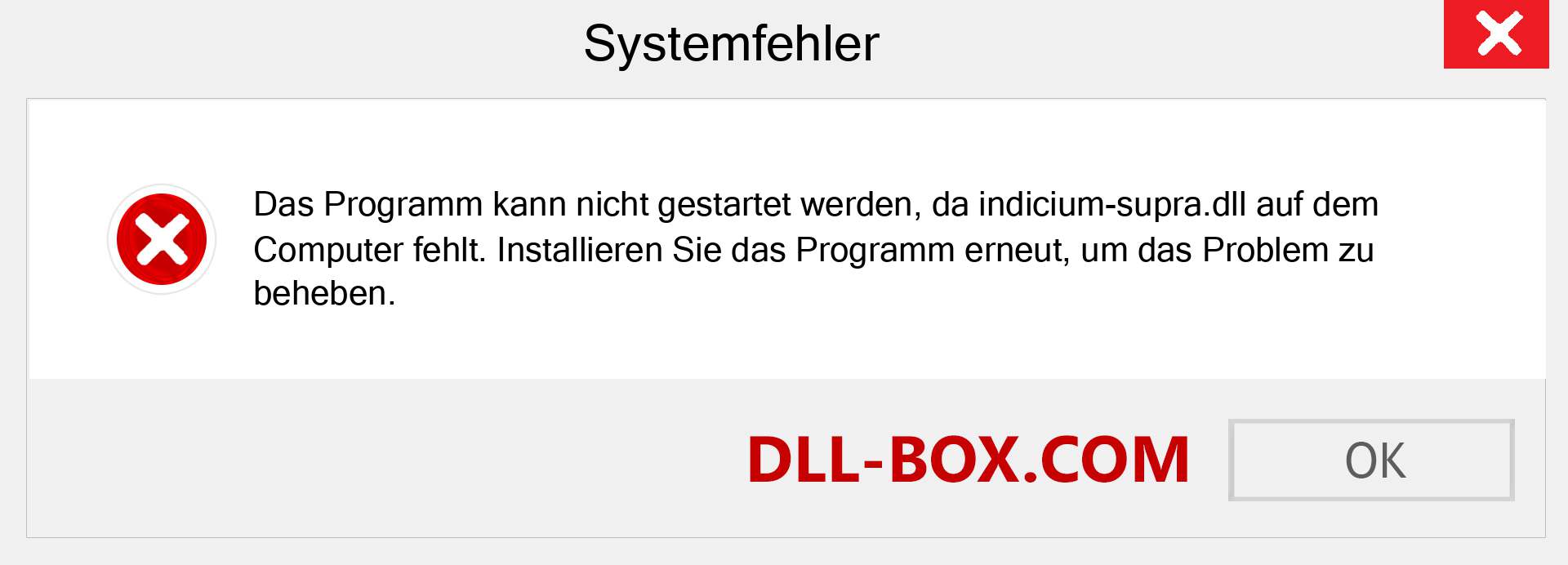 indicium-supra.dll-Datei fehlt?. Download für Windows 7, 8, 10 - Fix indicium-supra dll Missing Error unter Windows, Fotos, Bildern